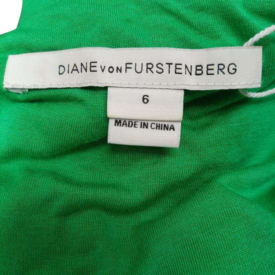 Diane von Furstenberg Julianna wikkeljurk in groene zijde - Image 4