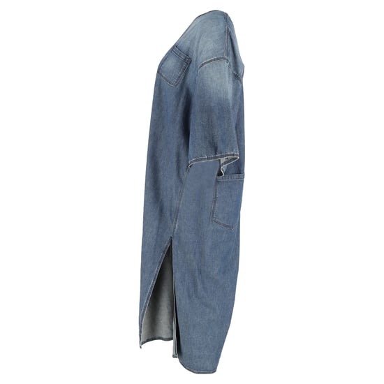 Maison Margiela midi-jurk met V-hals en zijsplit in katoenen denim - Image 2