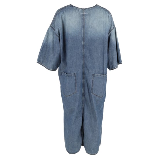 Maison Margiela midi-jurk met V-hals en zijsplit in katoenen denim - Image 3
