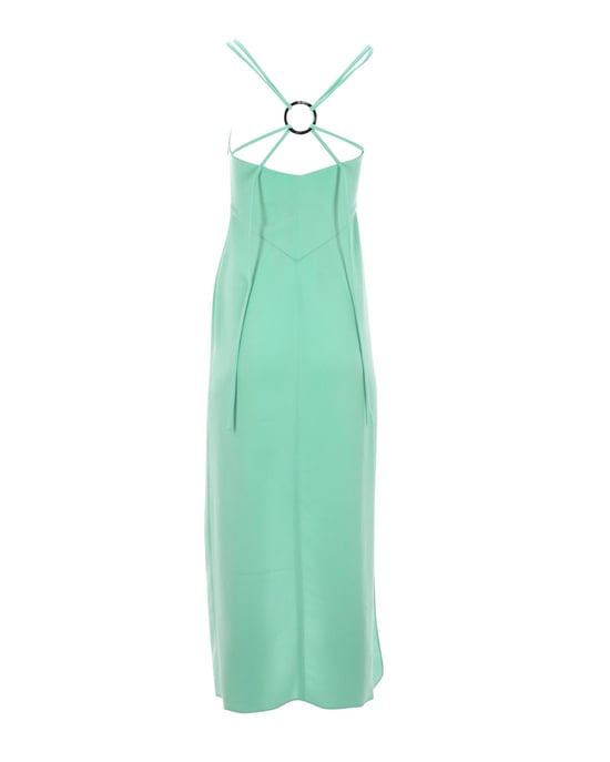 De Attico strappy midi-jurk in groene viscose. - Image 2