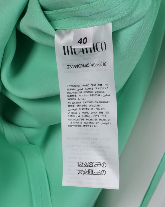De Attico strappy midi-jurk in groene viscose. - Image 5
