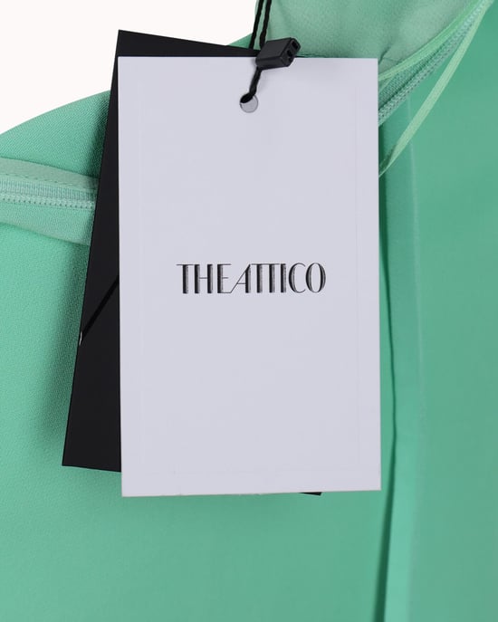 De Attico strappy midi-jurk in groene viscose. - Image 6