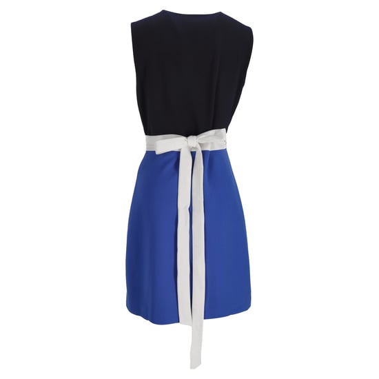 Diane Von Furstenberg Gracie Bow Wrap Mini Dress in Blue Viscose - Image 3