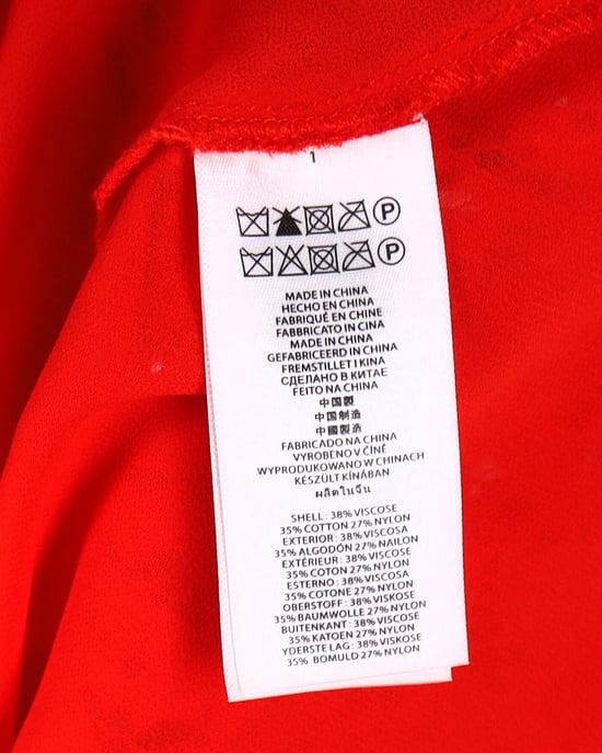 Michael Kors mini-jurk met korte mouwen van rode viscose kant - Image 4