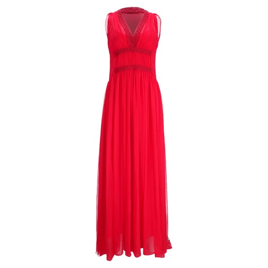 Maxi-jurk van Philosophy di Lorenzo Serafini met gehaakte details in rood polyester - Image 1