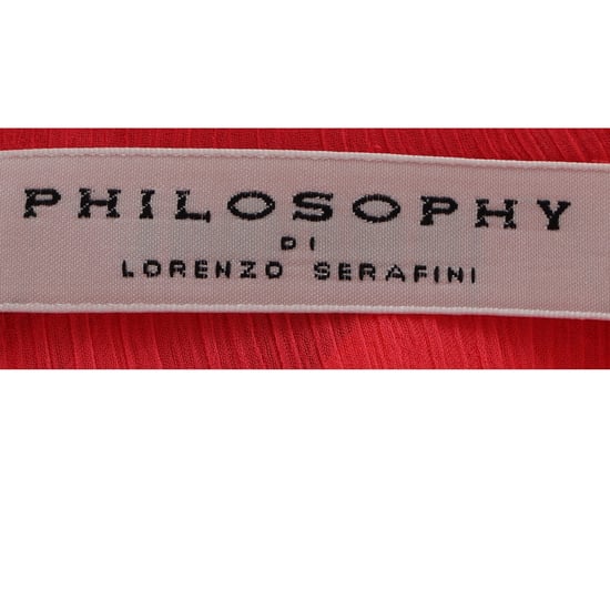 Maxi-jurk van Philosophy di Lorenzo Serafini met gehaakte details in rood polyester - Image 5