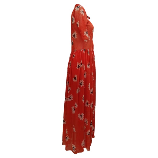 Ganni Tilden meshjurk in rode polyamide - Image 2