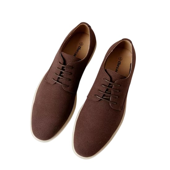 Threadbare Axelle platte Oxford-schoenen voor heren (Chocolade) - Image 3