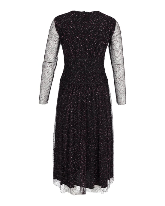 Escada midi-jurk met transparante mouwen in zwart polyester - Image 2