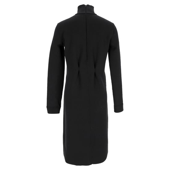 Bottega Veneta midi-jurk met hoge hals en lange mouwen in zwarte viscose - Image 3