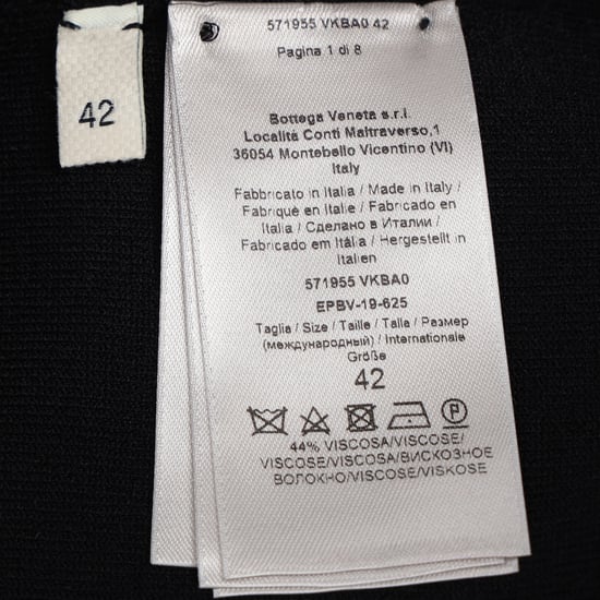 Bottega Veneta midi-jurk met hoge hals en lange mouwen in zwarte viscose - Image 5