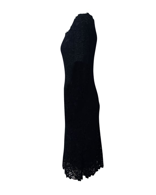 Dolce & Gabbana kanten jurk met vierkante hals in zwarte viscose - Image 2