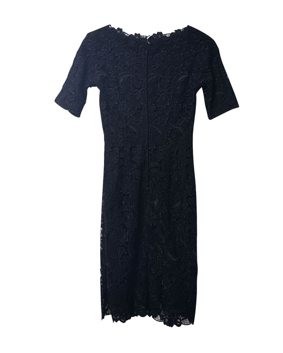 Dolce & Gabbana kanten jurk met vierkante hals in zwarte viscose - Image 5