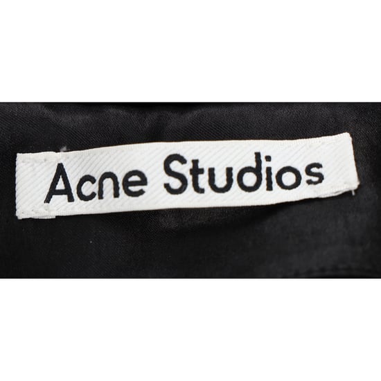 Acne Studios geplooide satijnen midi-jurk in zwart triacetaat - Image 4