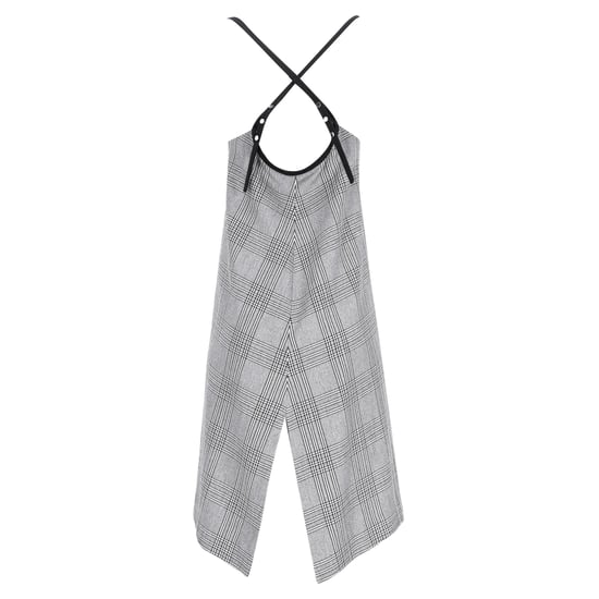Maje geruite mini-jurk met gekruiste bandjes in grijs polyester - Image 3
