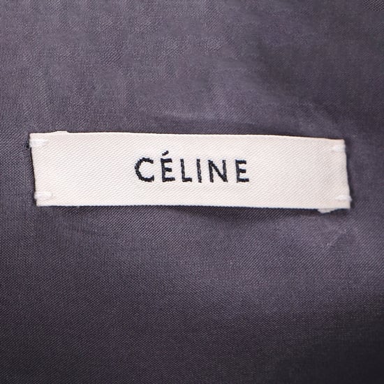 Celine midi-jurk met V-hals, riem en zakken in grijs katoen - Image 4