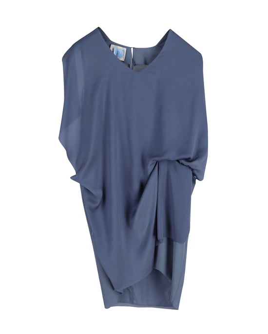 Acne Studios Mallory Overlay Mini Casual Jurk in Marineblauw Polyester - Image 4
