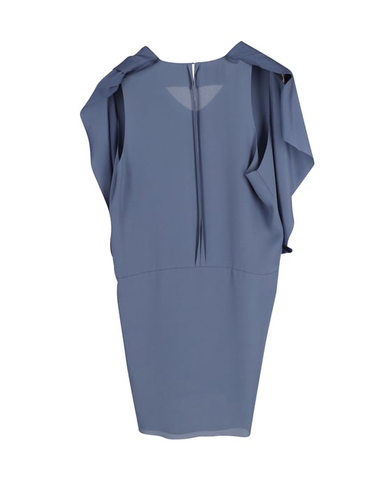 Acne Studios Mallory Overlay Mini Casual Jurk in Marineblauw Polyester - Image 5