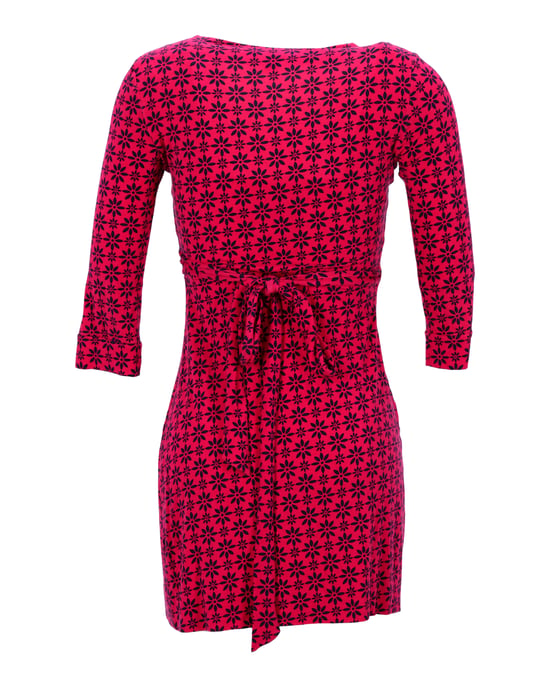 Diane Von Furstenberg bedrukte wikkeljurk van rood katoen - Image 3