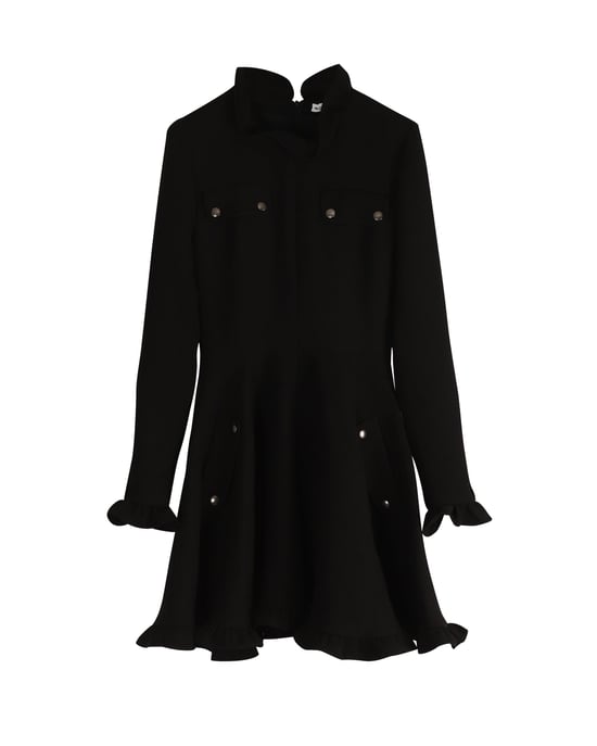 JW Anderson jurk met lange mouwen in zwart acetaat - Image 1