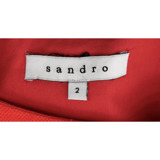 Sandro Stretch Minijurk in Oranje Acryl - Image 3