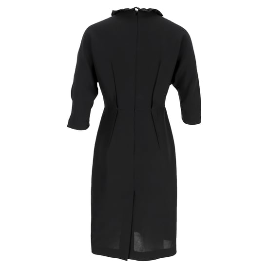 Prada midi-jurk met ruches aan de halslijn in zwarte viscose - Image 3