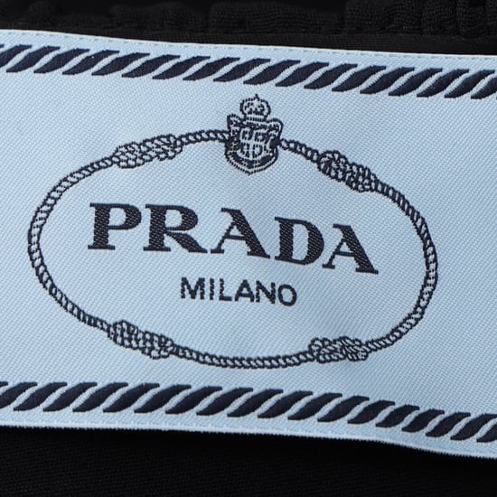Prada midi-jurk met ruches aan de halslijn in zwarte viscose - Image 4