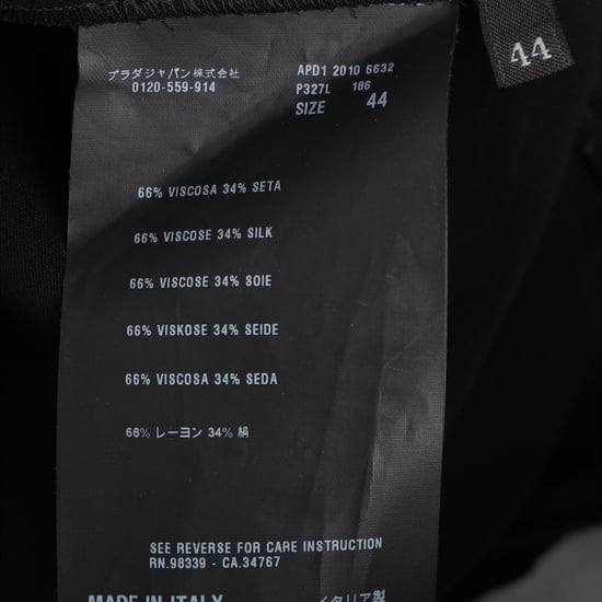 Prada midi-jurk met ruches aan de halslijn in zwarte viscose - Image 5
