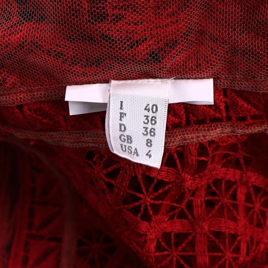 Alberta Ferretti mini-jurk met land- en franjedetails in rood acetaat. - Image 4