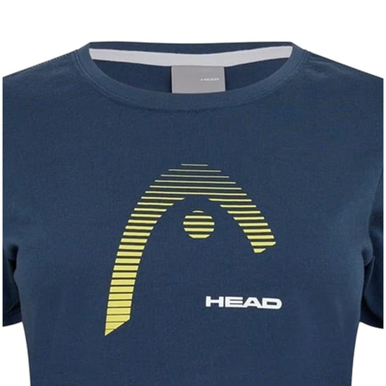 Head Dames-T-shirt met grafische print van Club Lara (Blauw) - Image 3