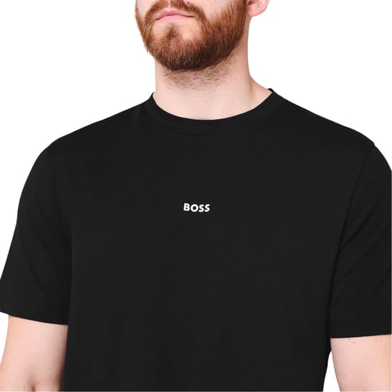 Boss Oversized T-shirt voor heren met Tchup-logo (Zwart) - Image 4