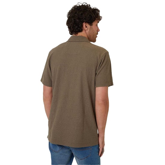 Threadbare Herenoverhemd van Selkirk met relaxte pasvorm (Kaki Groen) - Image 2
