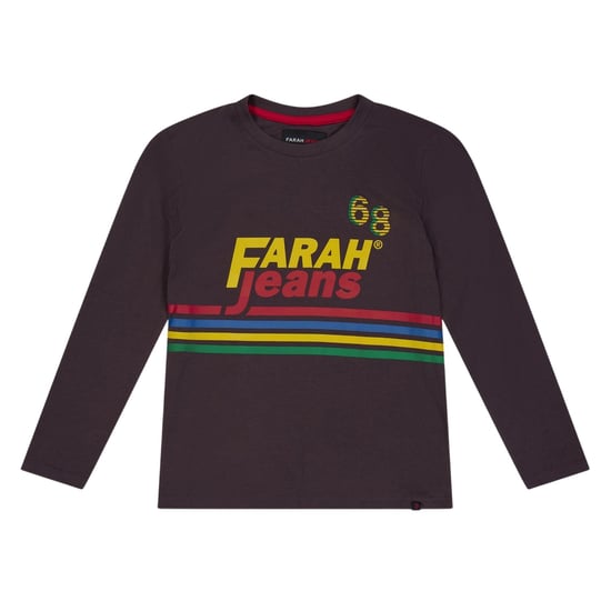 Farah Kinder/Kinder-T-shirt met lange mouwen en logo (Rood) - Image 1