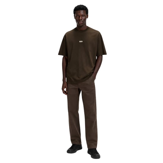 Hugo Heren-T-shirt met opdruk op de rug: MCMXCIII (Donkerbruin) - Image 1
