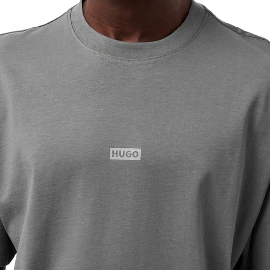 Hugo Heren-T-shirt met opdruk op de rug: MCMXCIII (Medium Grijs) - Image 4