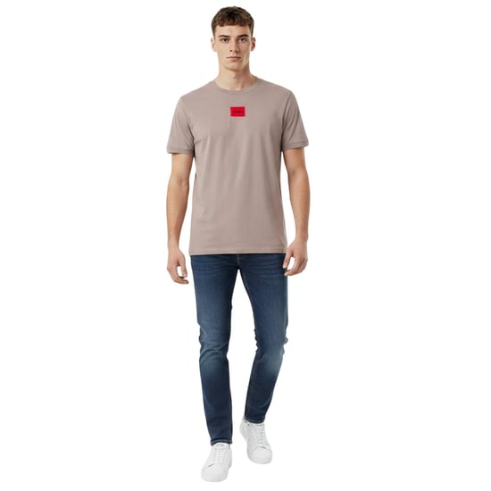 Hugo Diragolino T-shirt voor heren met logo op de borst (Bruin) - Image 4