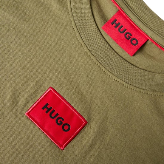 Hugo Diragolino T-shirt voor heren met logo op de borst (Groen) - Image 3