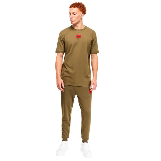 Hugo Diragolino T-shirt voor heren met logo op de borst (Groen) - Image 4