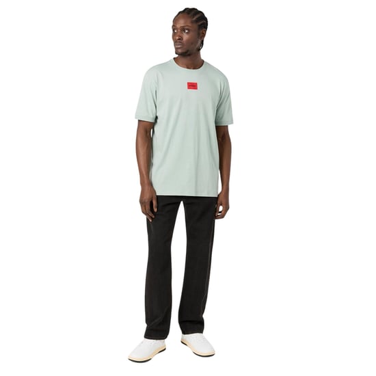 Hugo Diragolino T-shirt voor heren met logo op de borst (Lichtgroen) - Image 1
