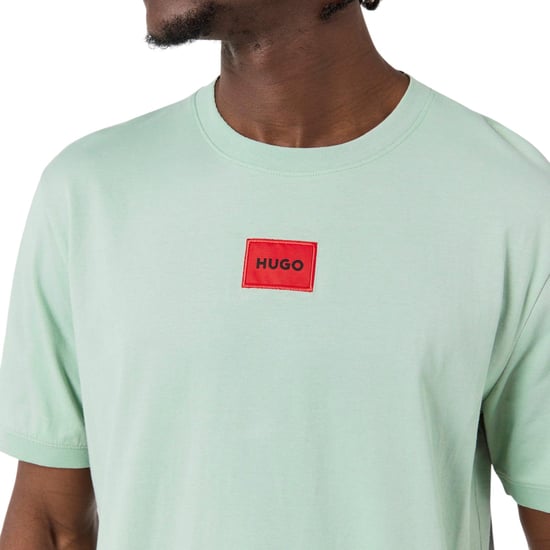 Hugo Diragolino T-shirt voor heren met logo op de borst (Lichtgroen) - Image 4