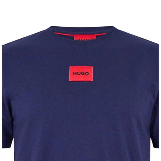 Hugo Diragolino T-shirt voor heren met logo op de borst (Marine) - Image 3