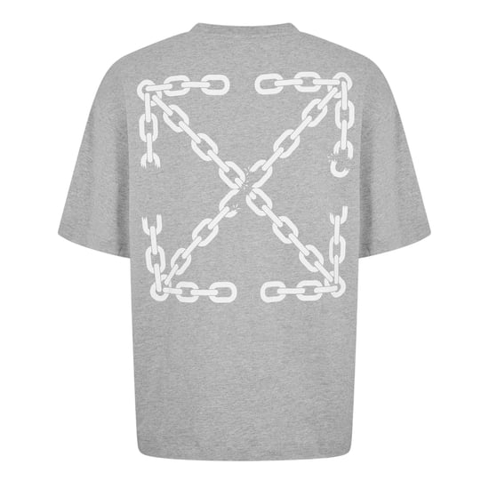 Off White Heren Kettingprint T-Shirt (Lichtgrijs) - Image 2