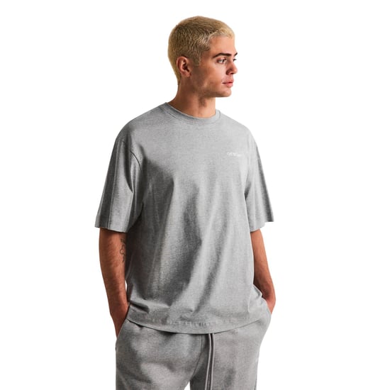 Off White Heren Kettingprint T-Shirt (Lichtgrijs) - Image 4