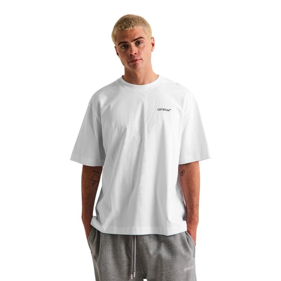 Off White Heren Chain Print T-Shirt (Wit) - Image 4