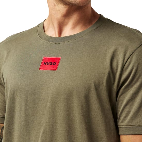 Hugo Diragolino T-shirt voor heren met logo op de borst (Medium Grijs) - Image 3