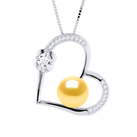 LIEFDE ketting zoetwaterparels 8-9mm Golden 925 - Image 1