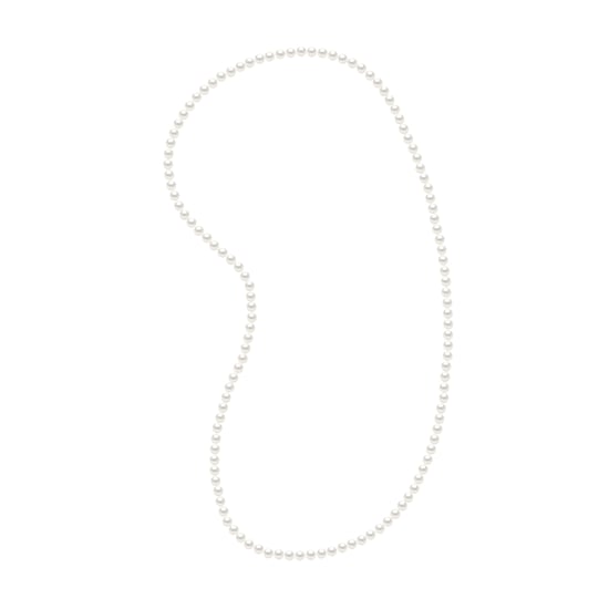 OPERA parelsnoer zoetwater parels 6-7mm witte ronde Lengte 80 cm - Image 1