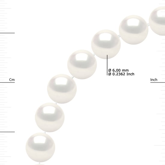 OPERA parelsnoer zoetwater parels 6-7mm witte ronde Lengte 80 cm - Image 3