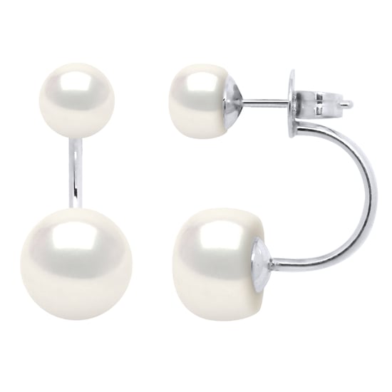 DUO Parel Oorbellen Zoetwater White 6 en 9 mm 925 - Image 1