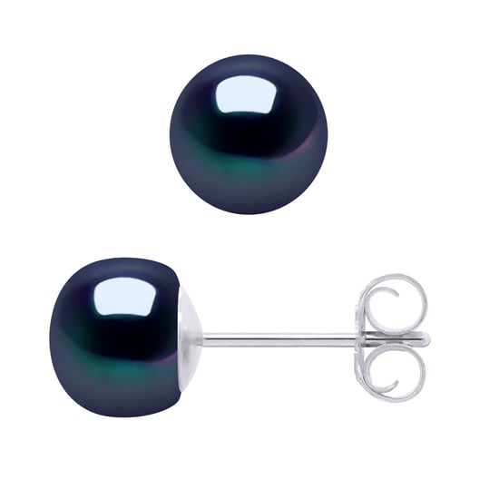 Oorbellen Pearl Zoetwater 6-7mm Black 925 - Image 1